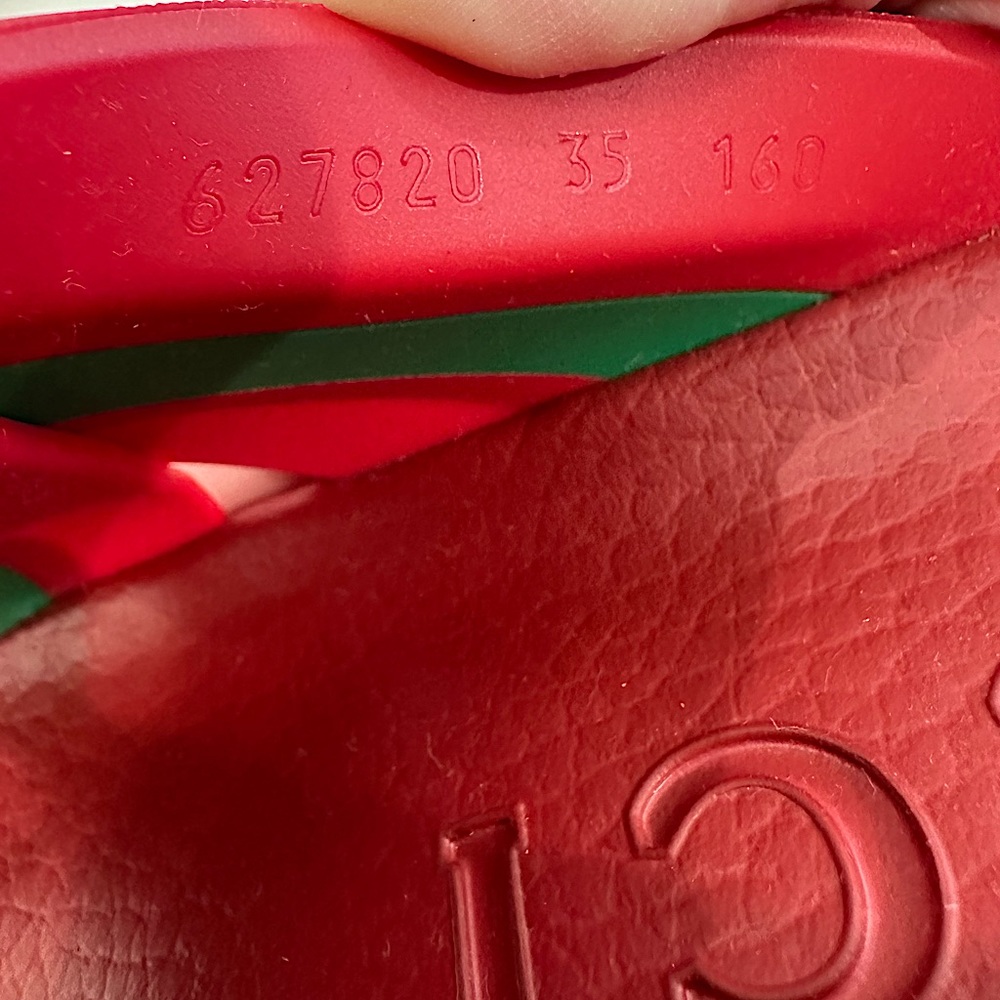 Gucci Rubber Web Stripe Sandals - Picture 5 of 8